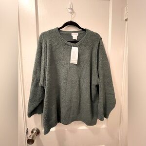 Softies Solid Marshmallow Reverse Seam Crew Neck Lounge Set